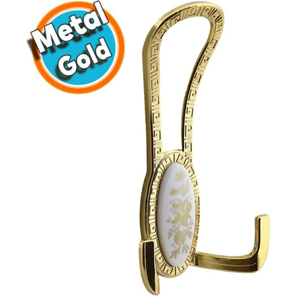 Nzb Dolap Portmanto Vestiyer Duvar Banyo Askısı Metal Dolap Elbise Askılığı Gold Beyaz Desenli Portmanto Fiyatı