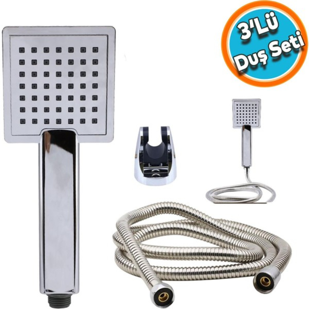 Nzb Duş Seti Fişkiye Spiral Banyo Duş Başlığı Set Fiskiyesi Telefonu Kare Klasik Başlık Fiskiye Metal Hortum Duş Seti Fiyatı