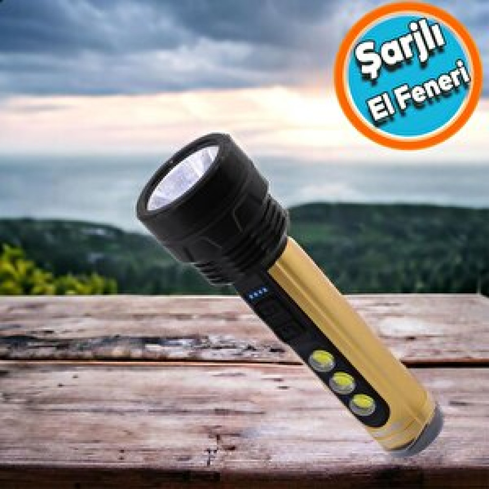 Nzb El Feneri Şarjlı Led Işıldak Kamp Lambası 1500 Mah Gece Aydınlatma 3 W 3 W Beyaz Işık El Feneri Fiyatı