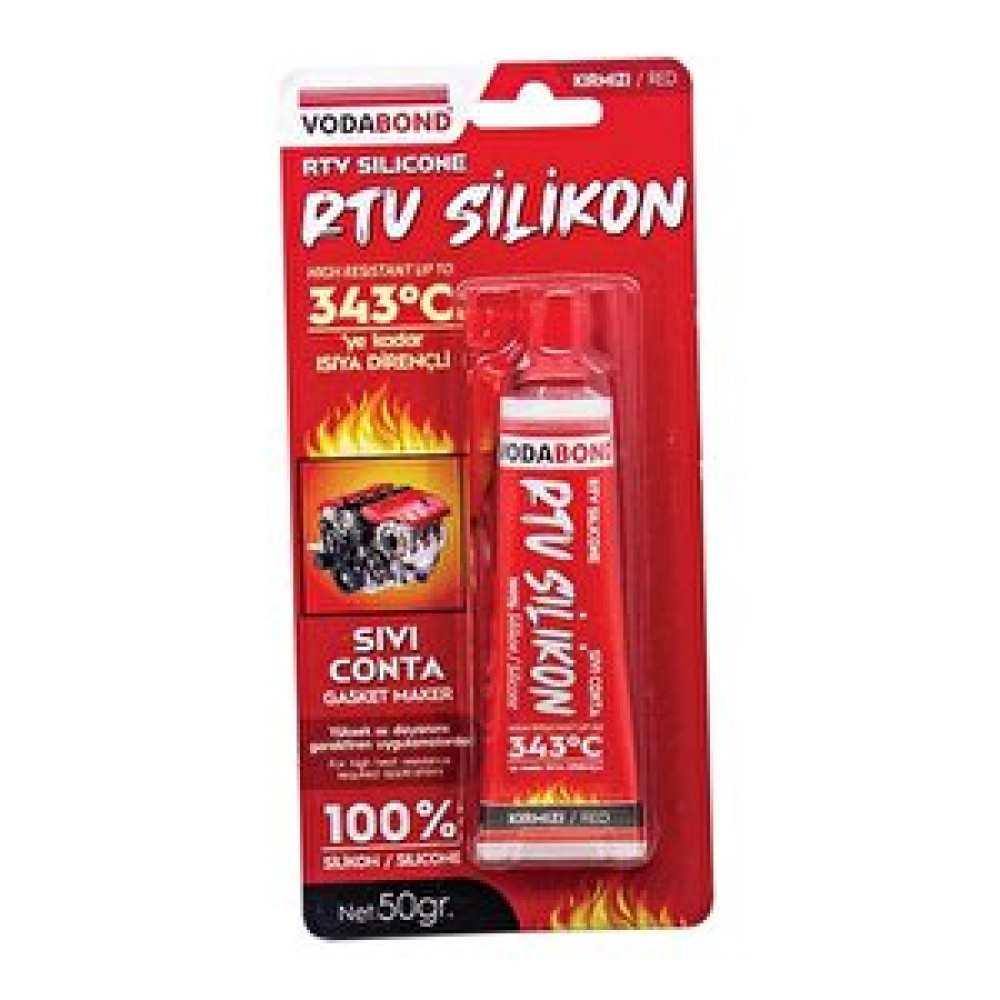 Nzb Esnek Yüksek Isı Rtv Silikonu 343 Dereceye Kadar Dayanıklı Sıvı Motor Conta Kırmızı 50 Gr Silikon Fiyatı