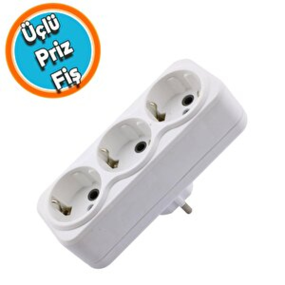 Nzb Fiş Priz Topraklı Çoklu Grup Priz Çoğaltıcı Üçlü Golyat Elektrik Prizi 3'lü Prizler Fiyatı