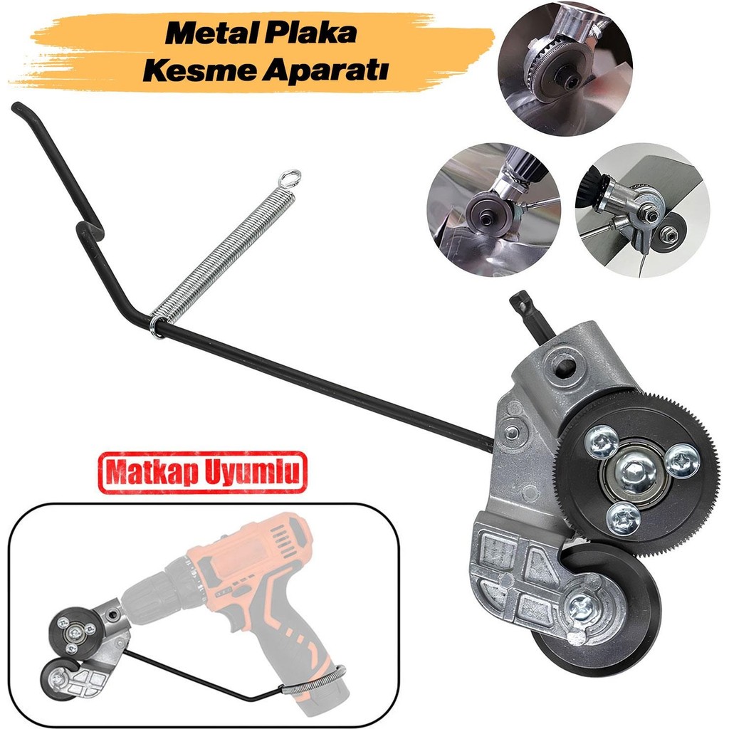 Nzb Matkap Ucuna Takılabilir Metal Plaka Sac Kesme Aparatı Endüstriyel Güçlü Kesim Başlığı Daire Testere - Gri Matkaplar Fiyatı