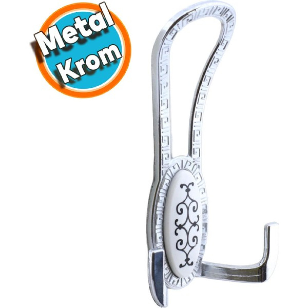 Nzb Mobilya Portmanto Vestiyer Duvar Askısı Metal Dolap Elbise Askılığı Krom Beyaz Desenli Portmanto Fiyatı