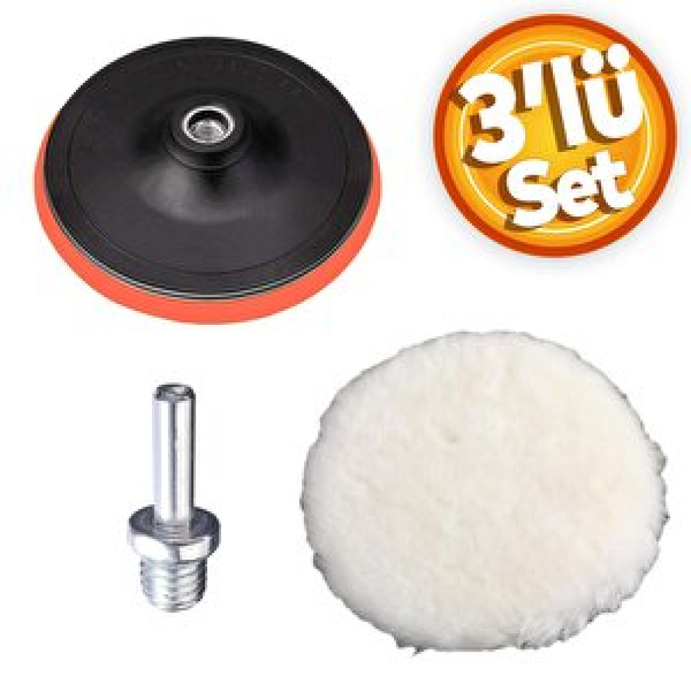 Nzb Pasta Cila Polisaj Parlatma Yünü Pedi Keçesi Süngeri+115 Mm Cırt Taban+matkap Aparatı (3'lü Set) Yedek Parça - Elektrikli El Aletleri Fiyatı