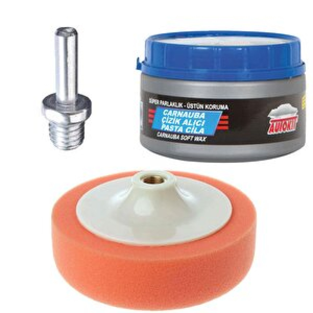 Nzb Pasta Cila Polisaj Süngeri Zımpara Tabanlı Turuncu 150 Mm + M14 Matkap Aparatı + Oto Cila Pasta 300 Gr Oto Bakım & Yenileme Ürünleri Fiyatı