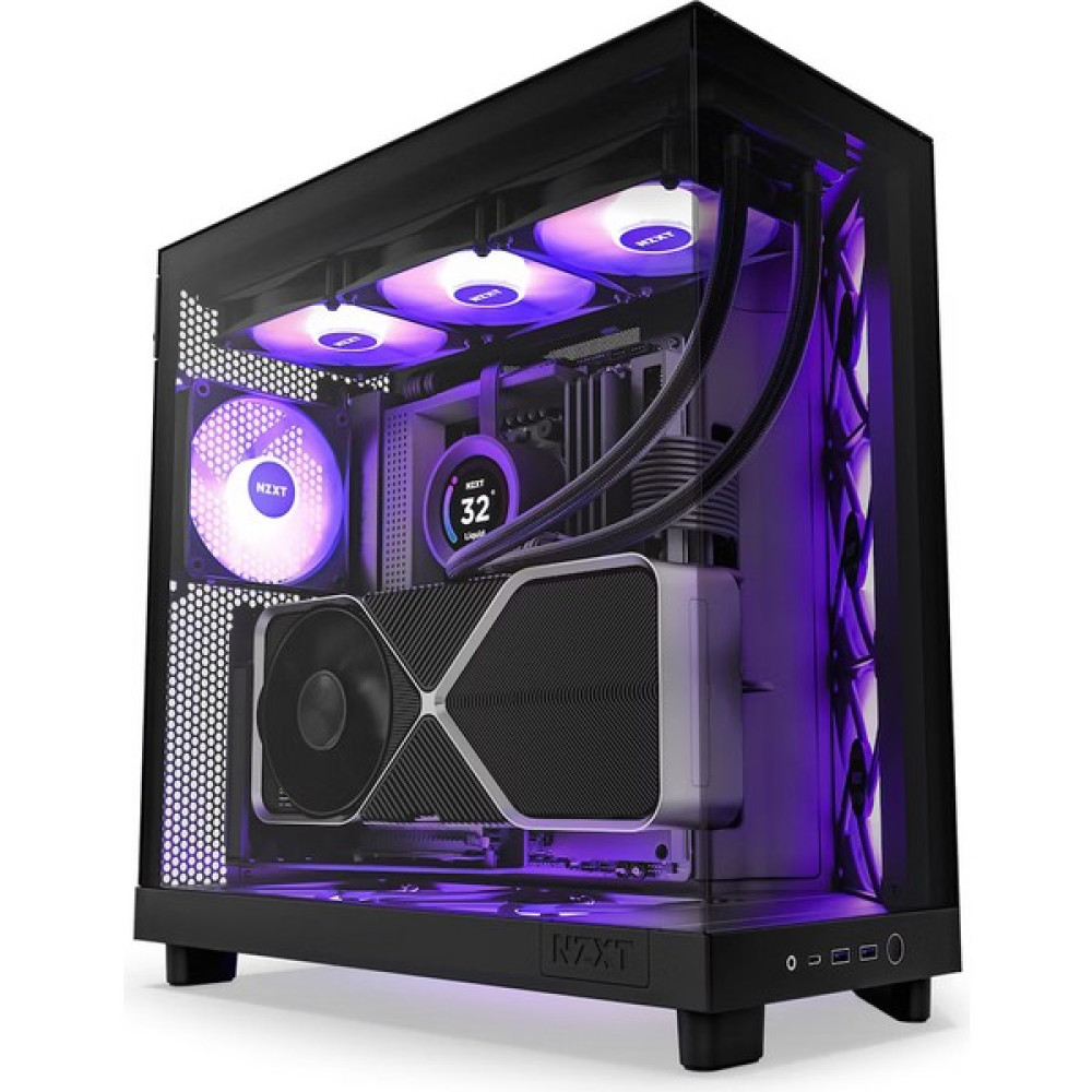 Nzxt H Series H6 Flow Rgb 3X120MM Rgb (Atx, Micro-Atx, Mini-Itx) CC-H61FB-R1 Siyah Atx Oyuncu Kasası PC Kasaları Fiyatı