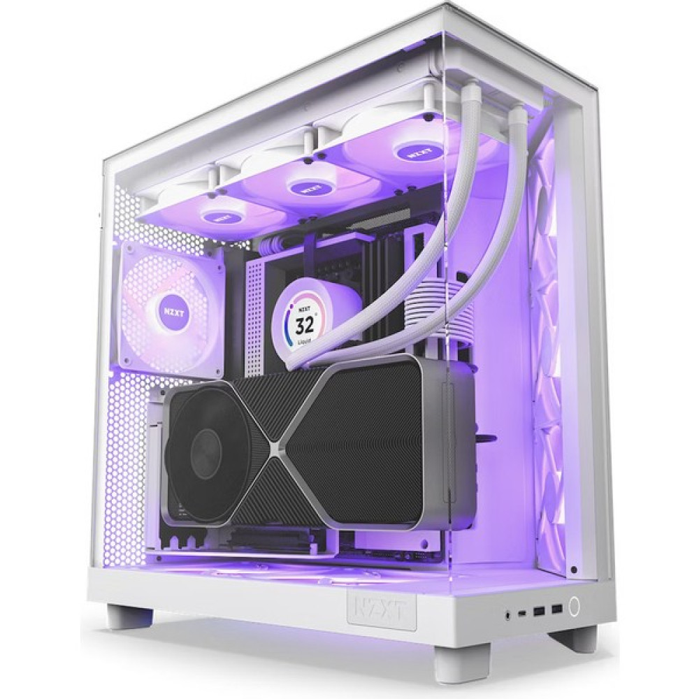 Nzxt H Series H6 Flow Rgb 3X120MM Rgb (Atx, Micro-Atx, Mini-Itx) CC-H61FW-R1 Beyaz Atx Oyuncu Kasası PC Kasaları Fiyatı
