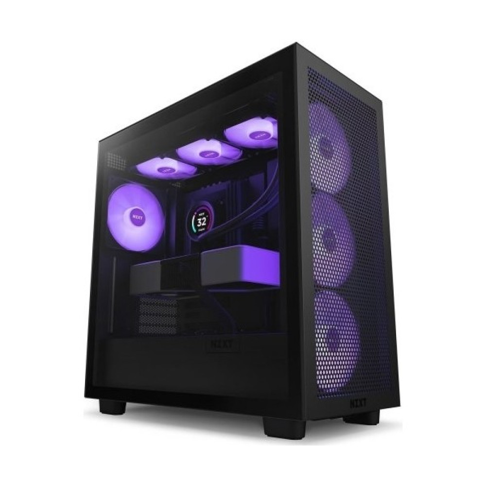 Nzxt H Series H7 (2023) Flow Edition Black Tempered Glass Rgb USB 3.2 Atx Mid Tower Kasa - Siyah PC Kasaları Fiyatı