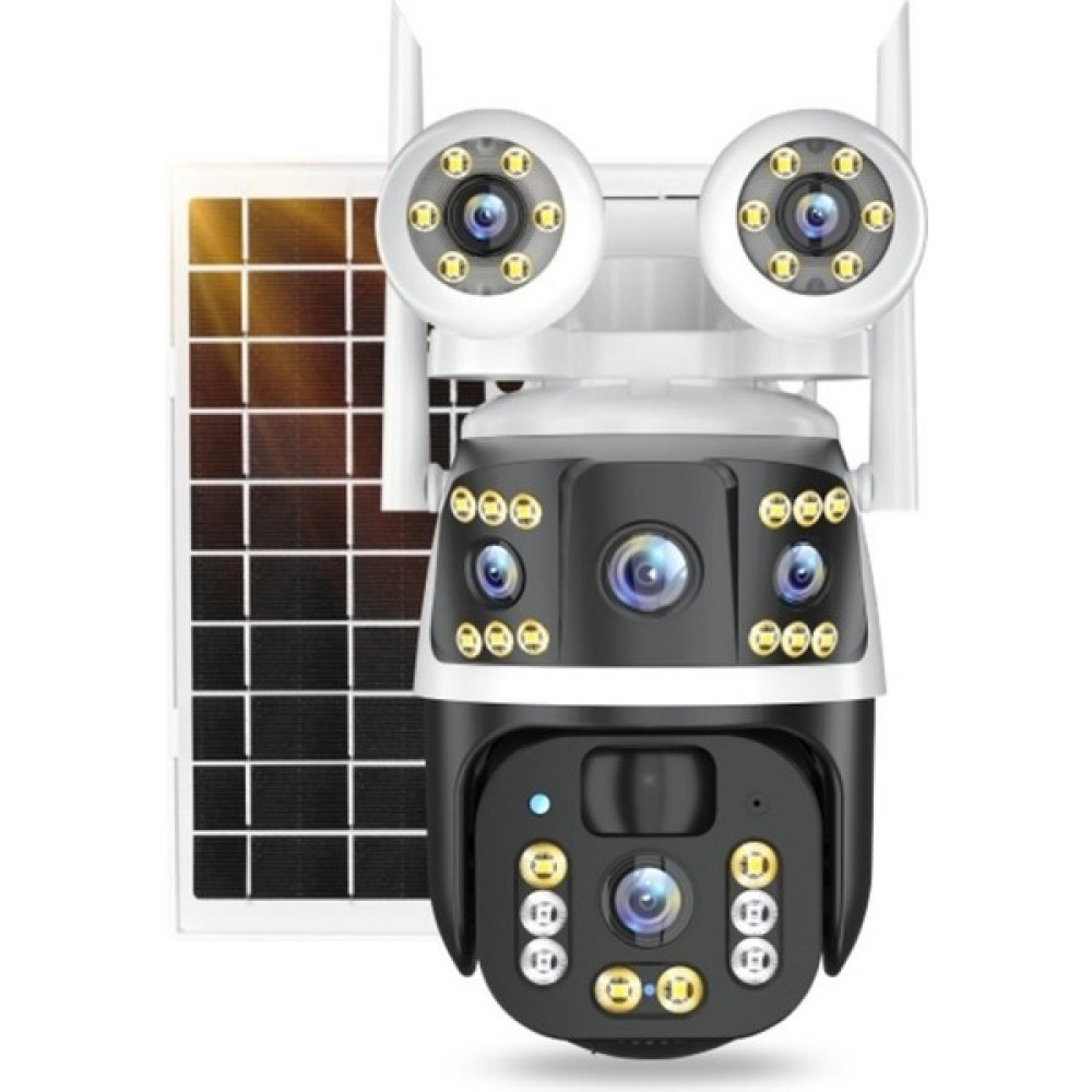 O-kam 3928 4g 6mp Dual Lens Güneş Panelli Solar Sirenli Güvenlik Kamerası - Beyaz Güvenlik Kameraları Fiyatı