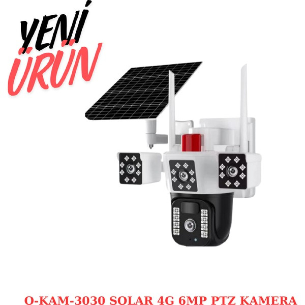 O-kam O-KAM-3030 4g 6mp Dual Lens Solar Ptz Camera - Beyaz Güvenlik Kameraları Fiyatı