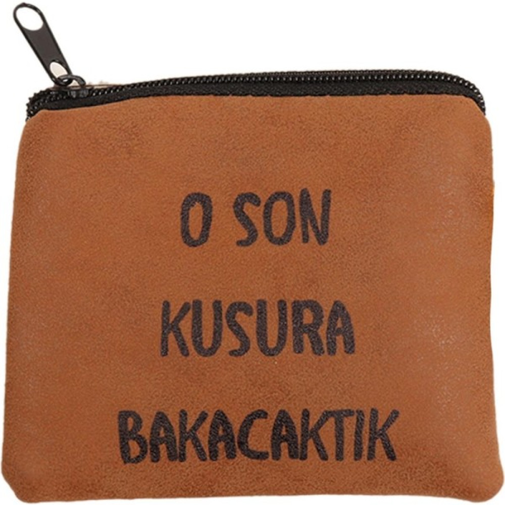 O Son Kusura Bakacaktık Tasarım Nubuk Bozuk Para Cüzdanı Bayan Cüzdan Fiyatı