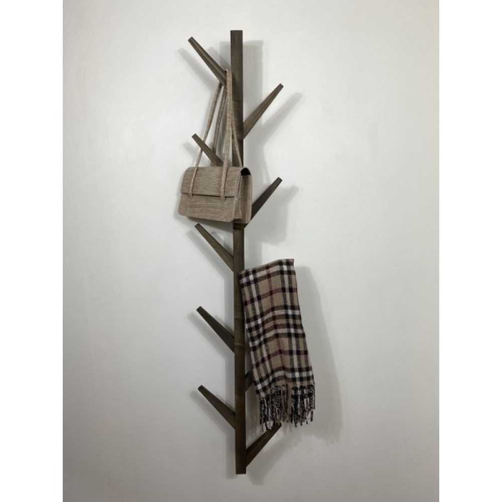 O&A Wood Doğal Ahşap Vestiyer, Dekoratif 10 Askılı Portmanto, Vintage Elbise Askısı Ceviz - Antik Meşe Eşya Saklama / Düzenleme Fiyatı