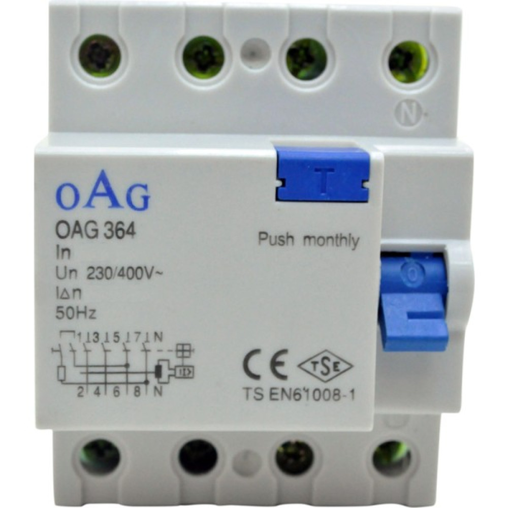 Oag 4X32A/30Ma Kaçak Akım Koruma Rölesi Elektrikli El Aletleri Fiyatı