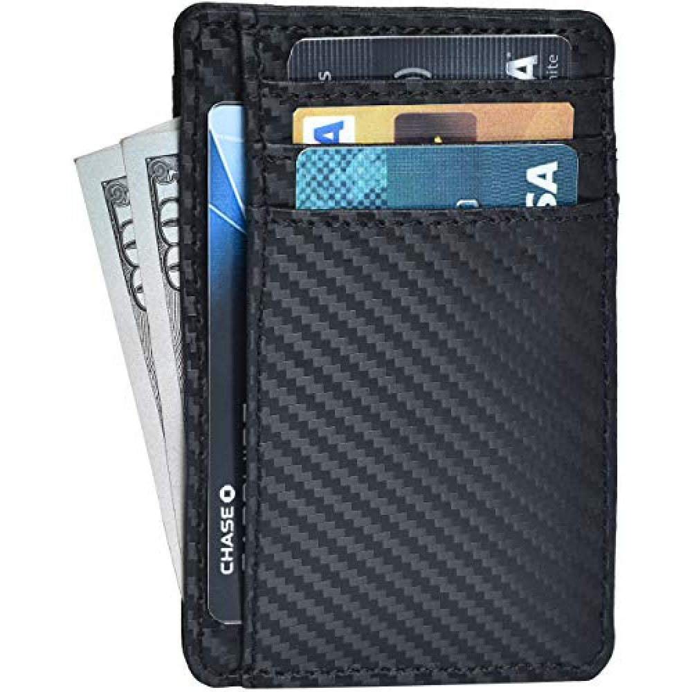 Oak Leathers Leather Wallet for Men & Women - RFID Wallet Slim Credit Card Holder 1 ID Window Thin Wallets Front Pocket