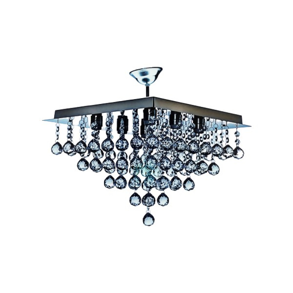 Öalpa Rima 6'lı Kare Kristal Taşlı Modern Avize - Krom Avize Fiyatı
