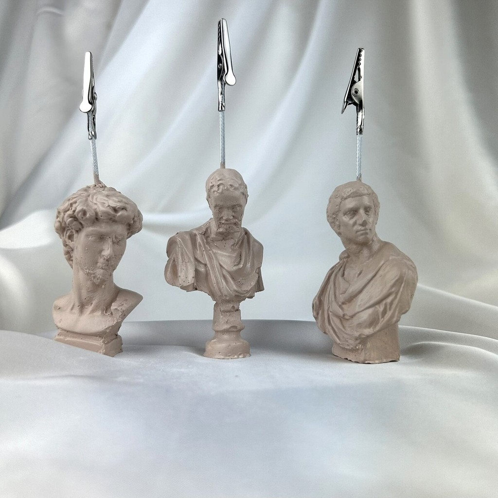 Oasis Decoration Krem Michelangelo Brutus ve David Heykel 3'lü Not Tutucu Set Biblo Fiyatı