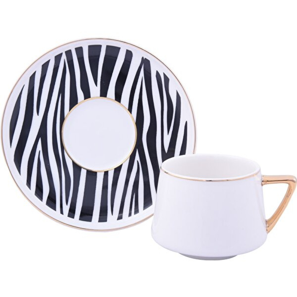 Oasis Kahve Fincan Takımı Zebra Desen (6 Kişilik 12 Parça) Fincan / Bardak / Kahve Takımı Fiyatı