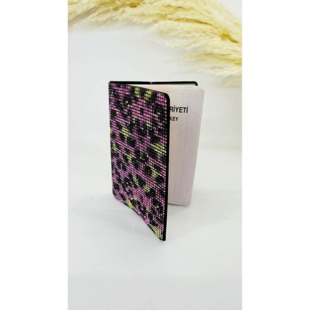 Oasis Life Pembe Leopar Taşlı Pasaport Kılıfı Kabı Bayan Cüzdan Fiyatı