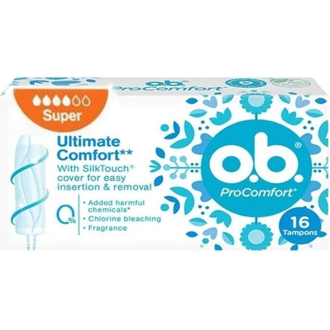 O.B. O.B Pro Comfort Super 16'lı Tampon Gün Boyu Konfor Sağlayan Nefes Alabilen Yüzey Özelliğiyle Diğer Fiyatı