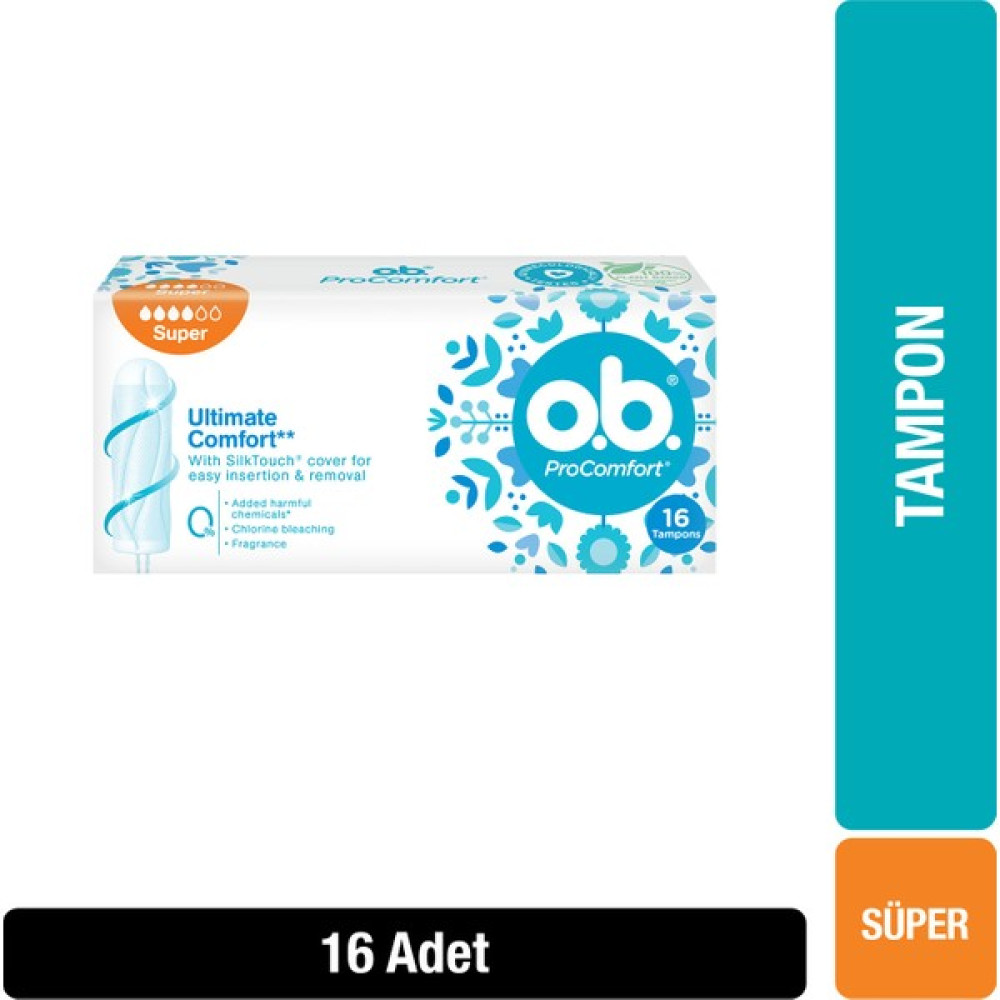 O.B. Tampon Süper 16'lı Hijyenik Pedler ve Tamponlar Fiyatı