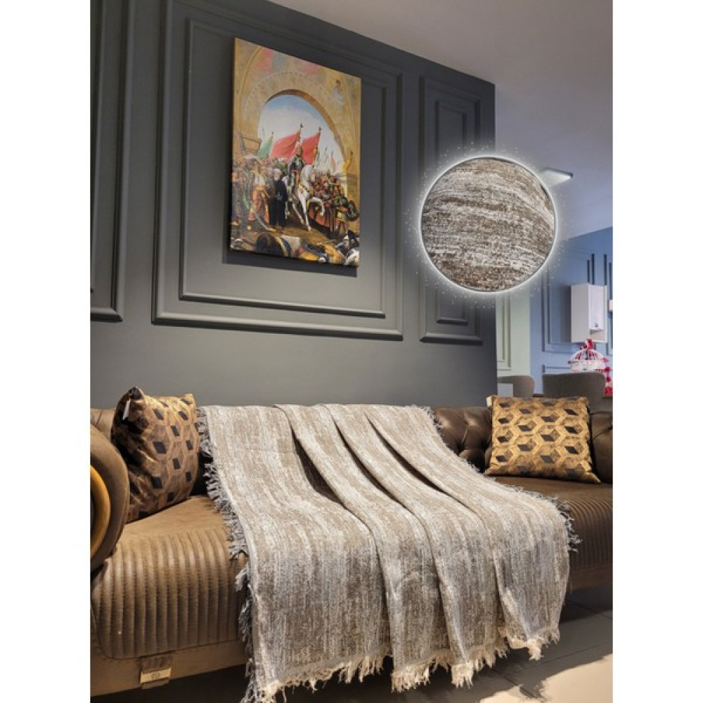 Obam Obam Koltuk Çekyat Örtüsü Sütlü Kahve Eskitme Desen 170X220CM - 170 x 220 cm - Açık Kahverengi Koltuk & Kanepe Örtüsü Fiyatı