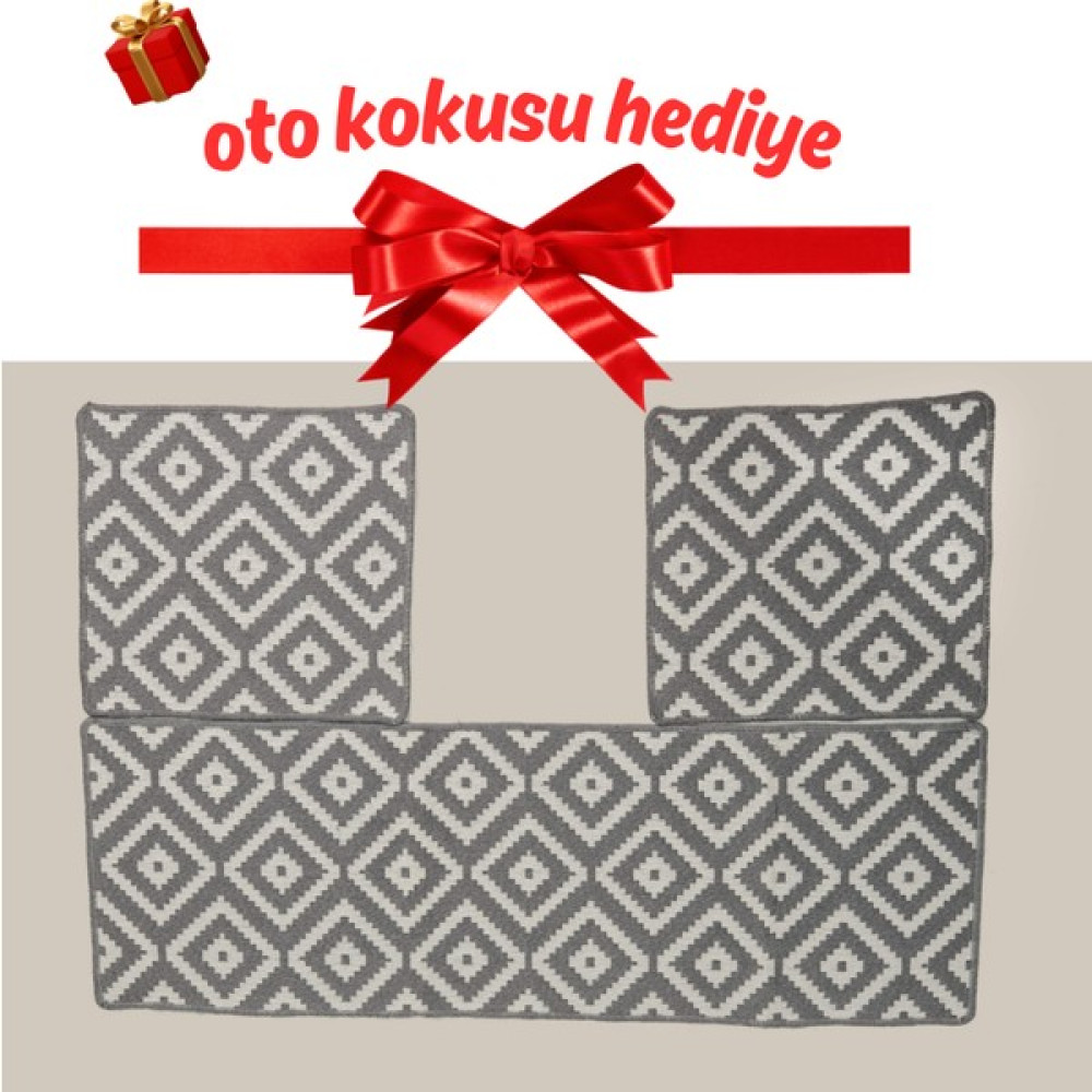 Obam Oto Koltuk Kılıfı (Çift Taraflı )Yıkanabilir Araba Takımı Kilim Beyaz-Gri - Beyaz - Gri Oto Koltuk Minderi Fiyatı