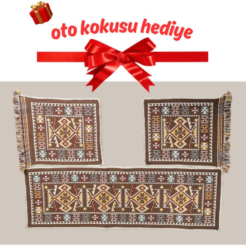 Obam Oto Koltuk Kılıfı (Çift Taraflı )Yıkanabilir Araba Takımı Kilim Kahverengi Oto Koltuk Minderi Fiyatı