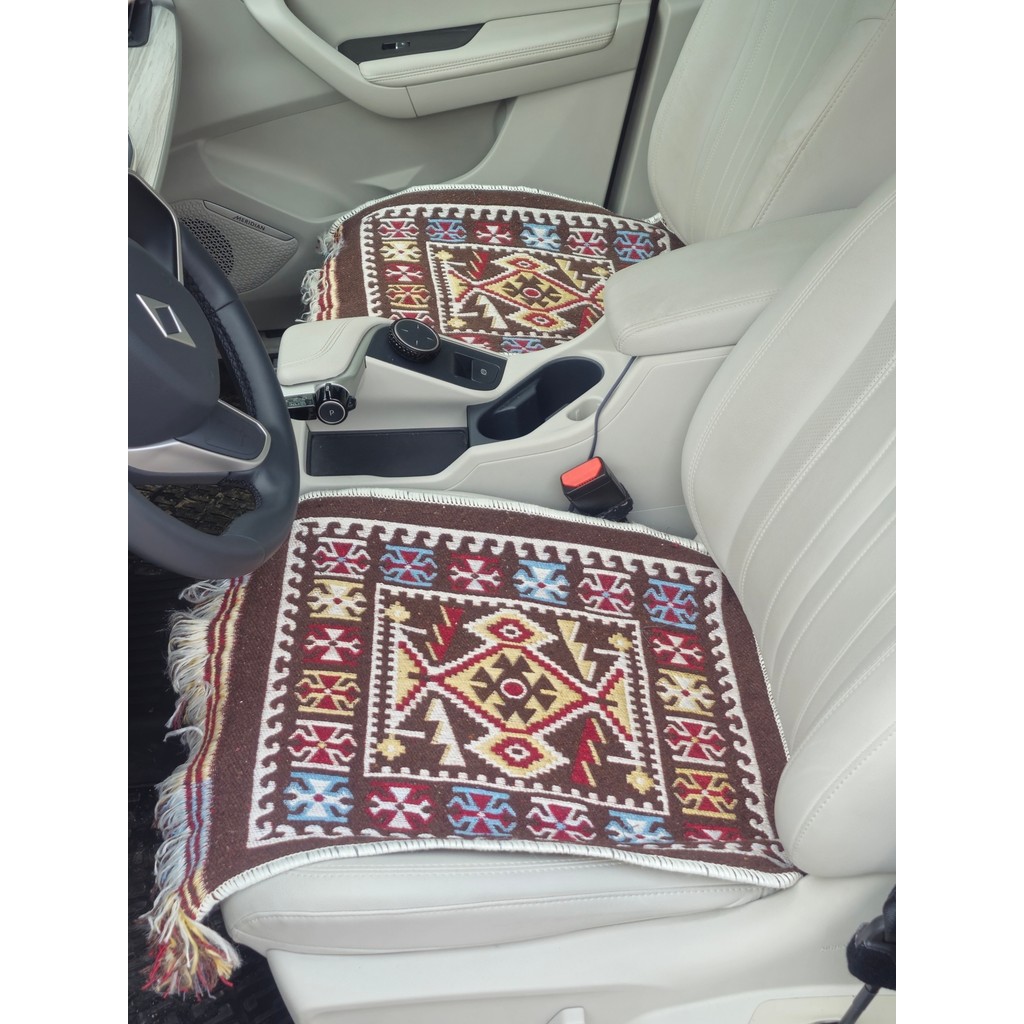 Obam Oto Koltuk Kılıfı (Çift Taraflı )Yıkanabilir Araba Takımı Kilim Kahverengi Kilim Fiyatı