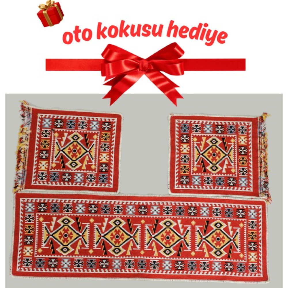 Obam Oto Koltuk Kılıfı (Çift Taraflı )Yıkanabilir Araba Takımı Kilim Kırmızı Renk FİAT,WW,OPEL,HYUNDAİ,BMW,MERCEDES,HER ARACA UYGUN Oto Koltuk Minderi Fiyatı