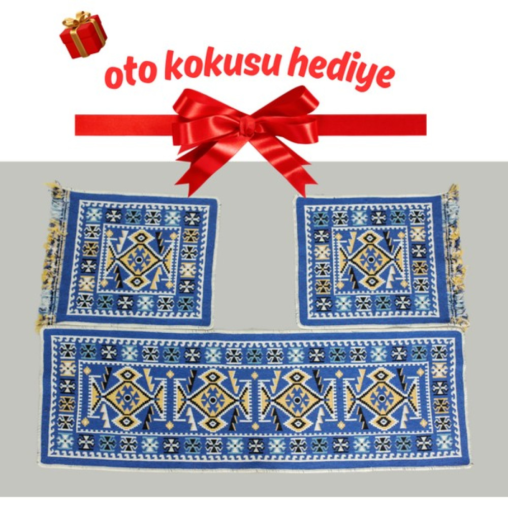 Obam Oto Koltuk Kılıfı (Çift Taraflı )Yıkanabilir Araba Takımı Kilim Mavi Renk FİAT,WW,OPEL,HYUNDAİ,BMW,MERCEDES,HER ARACA UYGUN Oto Koltuk Minderi Fiyatı
