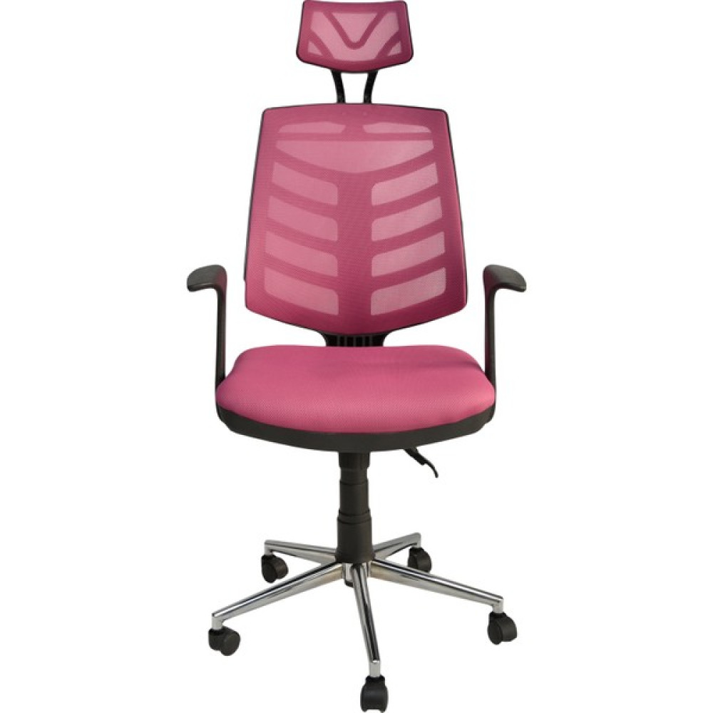 Obc Ofis Büro Concept Piramit Krom Fileli Ofis Büro Öğrenci Çalışma Koltuğu - Sandalyesi - Pembe Ofis Koltukları Fiyatı