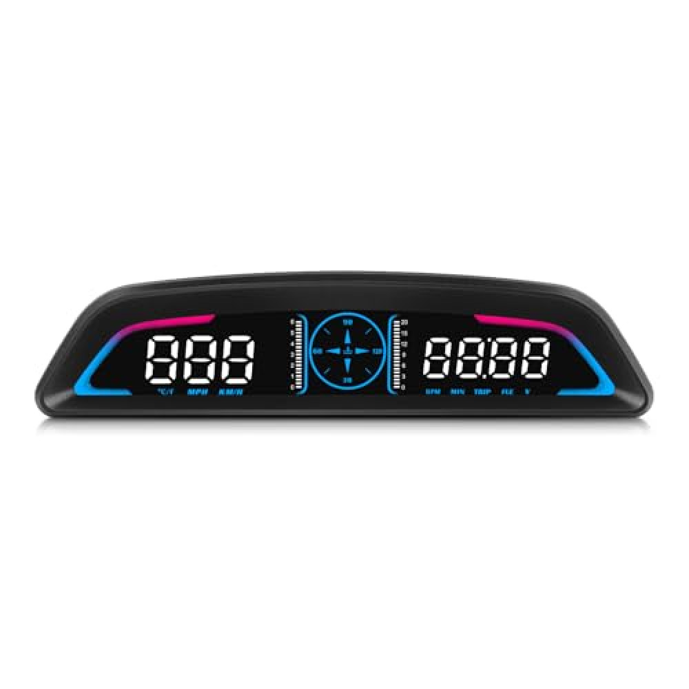 OBD2 Head Up Display for Car, OBD2 Head-Up Display for Cars HUD Digital Speedometer MPH Heads Up Display 5.5 inch with Time, Mileage, RPM, Voltage, Water Temp, Overspeed Alarm, Fatigued Driving Alert Car Video & Navigation Devices Fiyatı