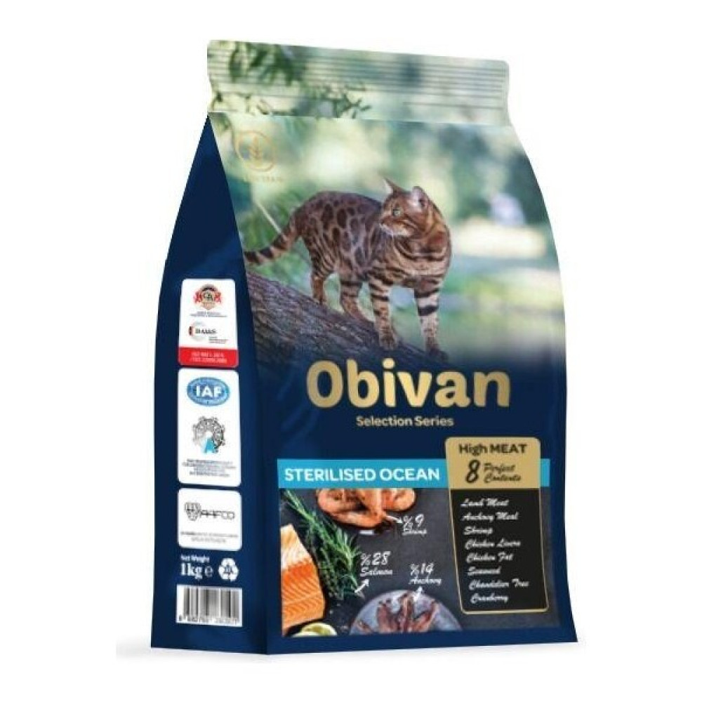 Obivan Low Grain Ocean Kısırlaştırılmış Kedi Maması 1 kg x 3 Adet Evcil Hayvan Ürünleri Fiyatı