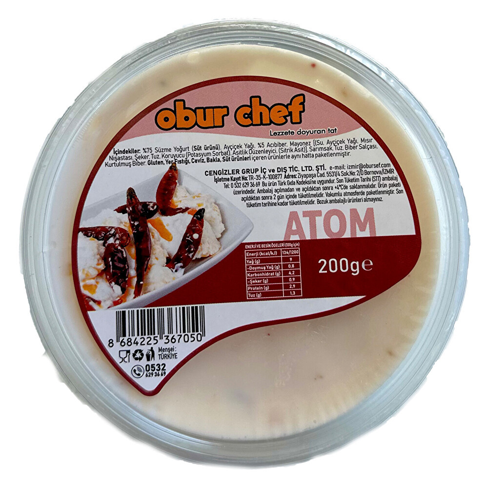 Obur Chef Atom 200 g Et, Tavuk ve Balık Fiyatı