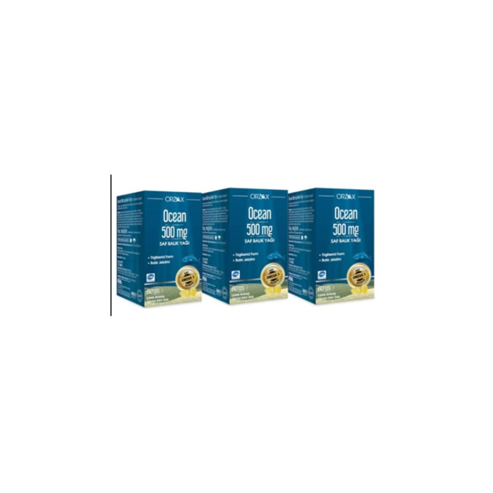 Ocean 500 Mg Saf Balık Yağı 60 Kapsül 3lü Paket Balık Yağı / Omega 3 - 6 - 9 Fiyatı