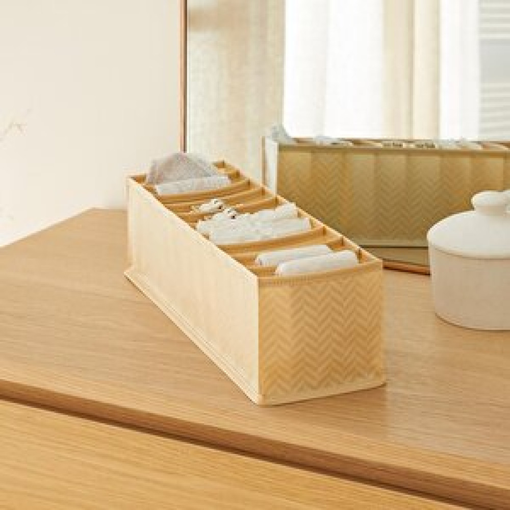 Ocean Home Textile 10 Bölmeli Bej Balıksırtı Çekmece Düzenleyici 11 X 41.5 X 12 Cm Eşya Saklama Kutusu Fiyatı