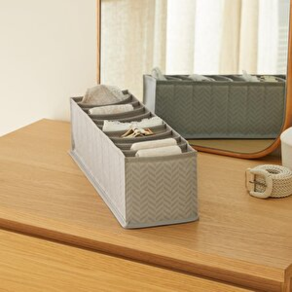 Ocean Home Textile 10 Bölmeli Gri Balıksırtı Çekmece Düzenleyici 11 X 41.5 X 12 Cm Eşya Saklama Kutusu Fiyatı