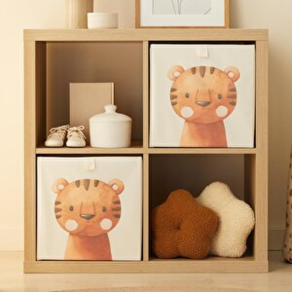 Ocean Home Textile 2'li Çocuk Odası Sevimli Kaplan Kutu Set 33 X 30 X 33 Cm Eşya Saklama Kutusu Fiyatı