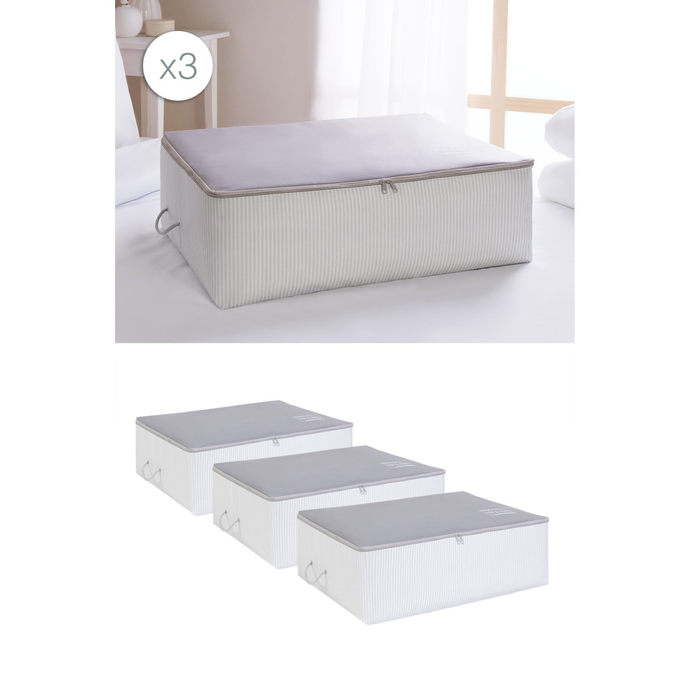 Ocean Home Textile 3 Adet Büyük Boy Gri Baza Altı Hurcu 62 x 46 x 22 Hurç Fiyatı