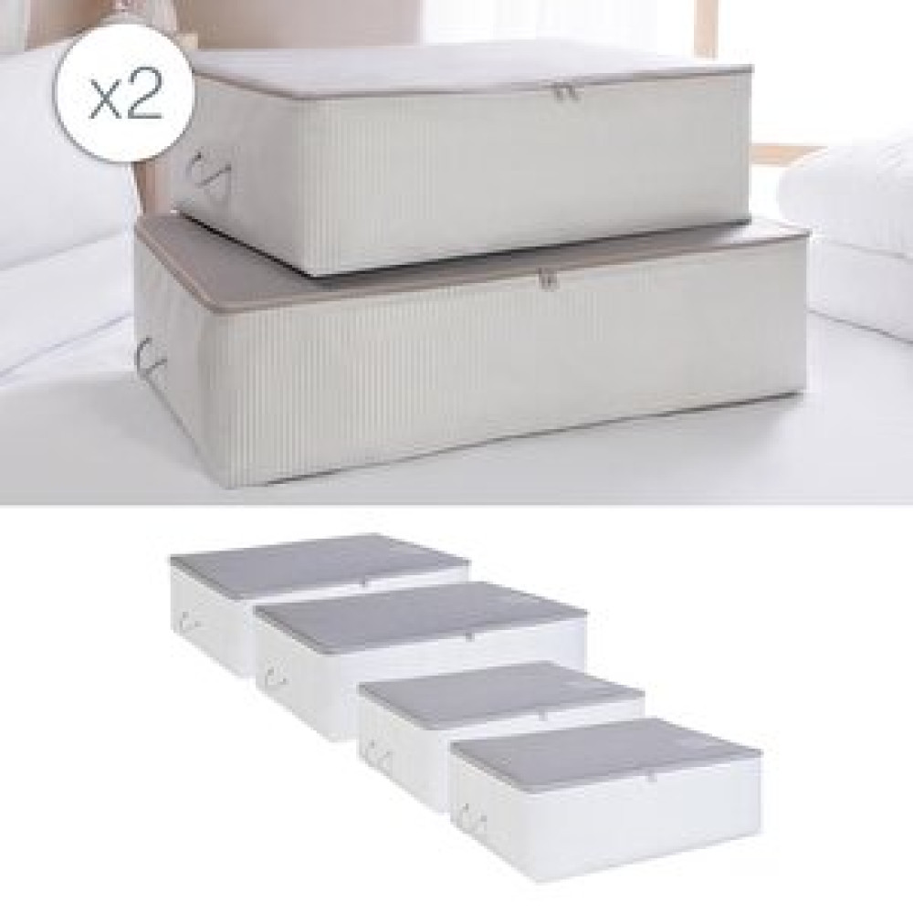 Ocean Home Textile 4'lü Gri Renk Stuff ve Things Baza Altı Hurç Set Hurç Fiyatı