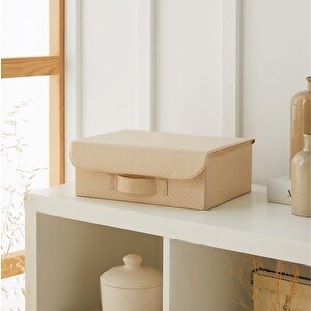 Ocean Home Textile Bej Balıksırtı Kapaklı Kutu 30 X 23 X 11 Cm Eşya Saklama Kutusu Fiyatı