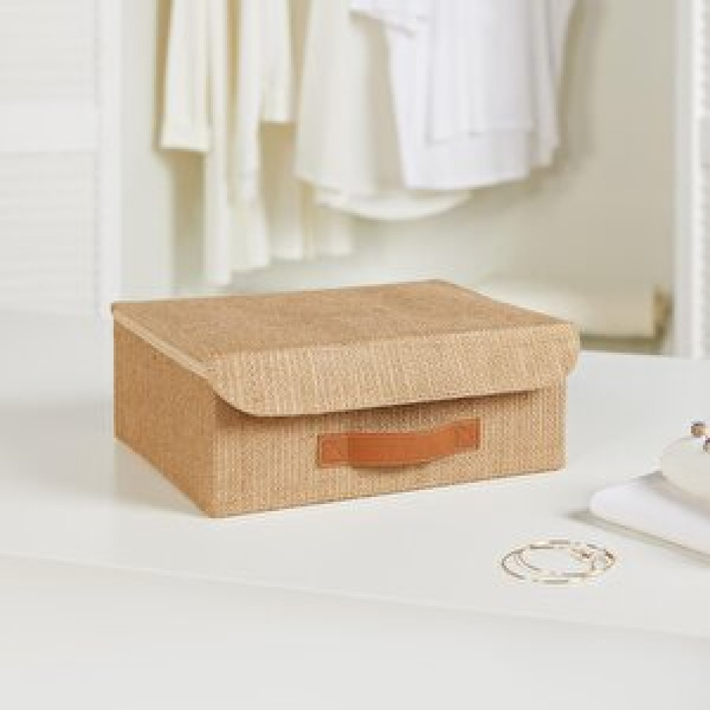 Ocean Home Textile Çekmece İçi Jüt Kapaklı Kutu 30 X 23 X 11 Cm Eşya Saklama Kutusu Fiyatı