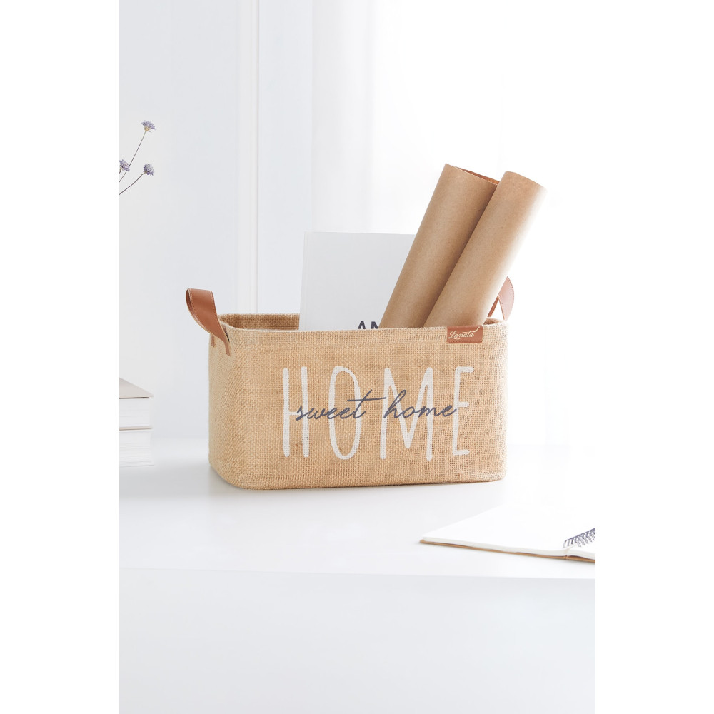 Ocean Home Textile Jüt Dolap İçi Çamaşır Çocuk Odası Oyuncak Düzenleyici Katlanır Saklama Sepeti Organizer 30x21x18 Sepet Fiyatı