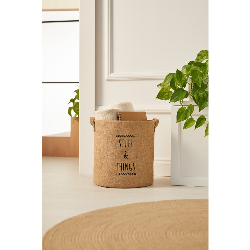 Ocean Home Textile Jüt Dolap İçi Çamaşır Çocuk Odası Oyuncak Düzenleyici Katlanır Saklama Sepeti Organizer 30x31 Sepet Fiyatı