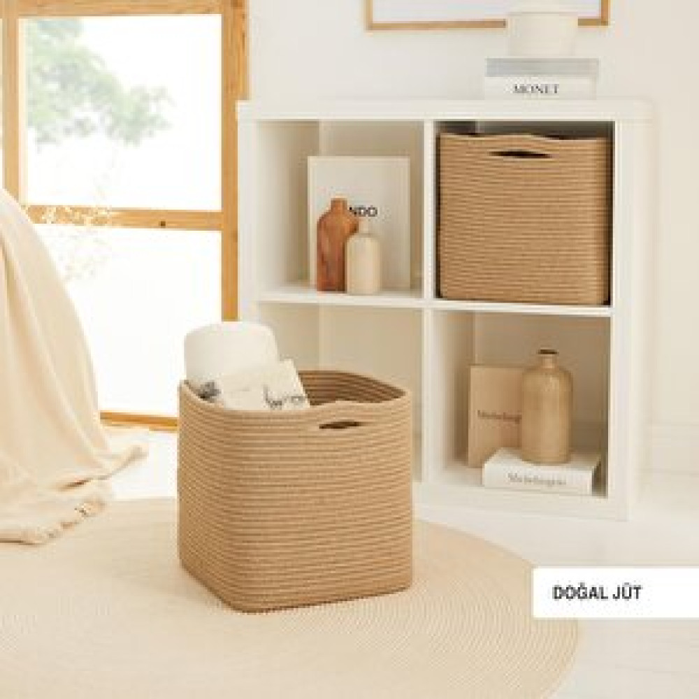 Ocean Home Textile Jüt Sepet 30 X 30 X 30 Cm Eşya Saklama Kutusu Fiyatı