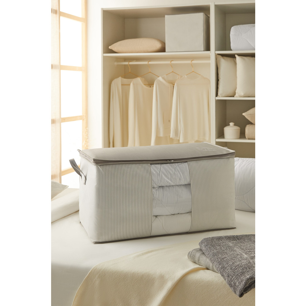 Ocean Home Textile Mega Boy Pencereli Stuff&things Gri Çizgili Yastık Yorgan Kazak Hurcu 75x40x40 Hurç Fiyatı