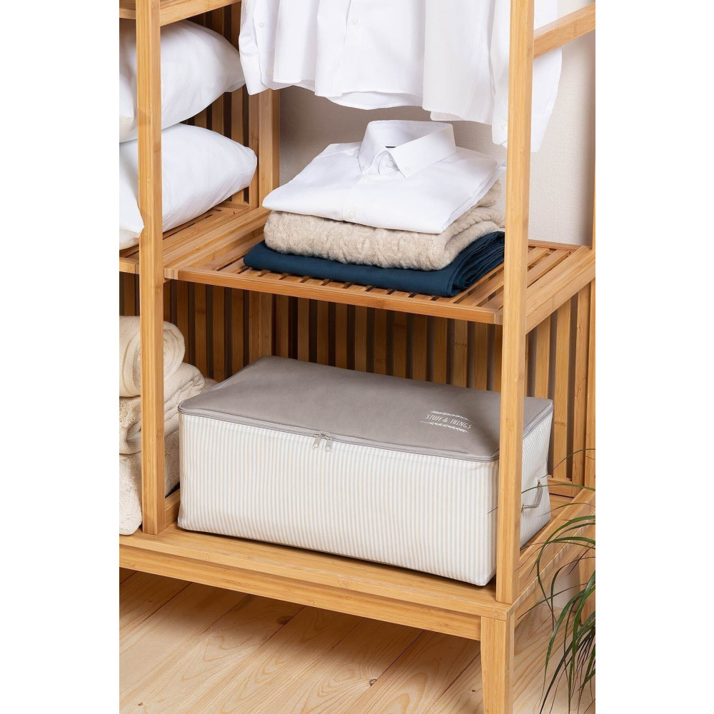 Ocean Home Textile Orta Boy Gri Çizgili Baza Altı Kazak Pike Battaniye Hurcu 52x28x21 Hurç Fiyatı