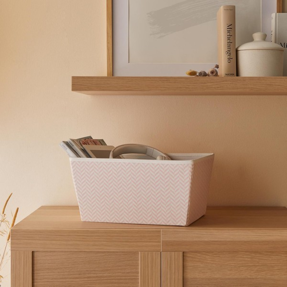 Ocean Home Textile Pembe Dolap İçi Çamaşır Oyuncak Düzenleyici Katlanır Saklama Kutusu Sepet 34x25x18 cm Eşya Saklama Kutusu Fiyatı
