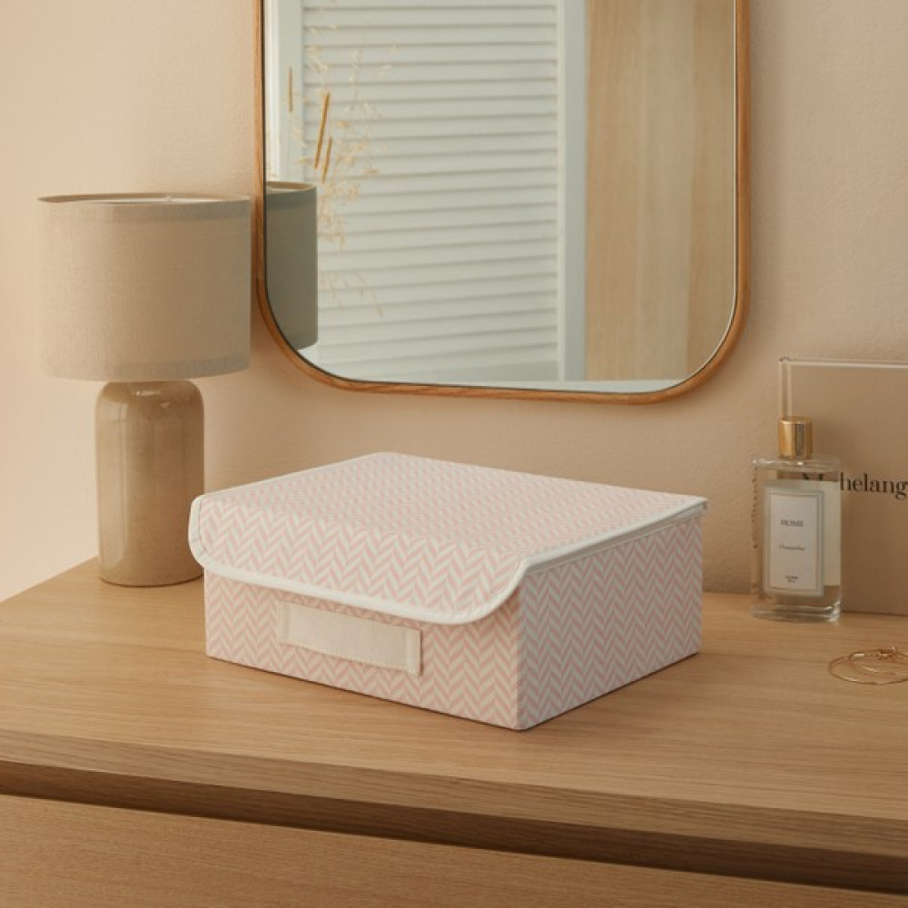 Ocean Home Textile Pembe Kapaklı Dolap Çekmece İçi Takı Çamaşır Katlanır Saklama Kutusu Sepet 30x23x11 cm Eşya Saklama Kutusu Fiyatı