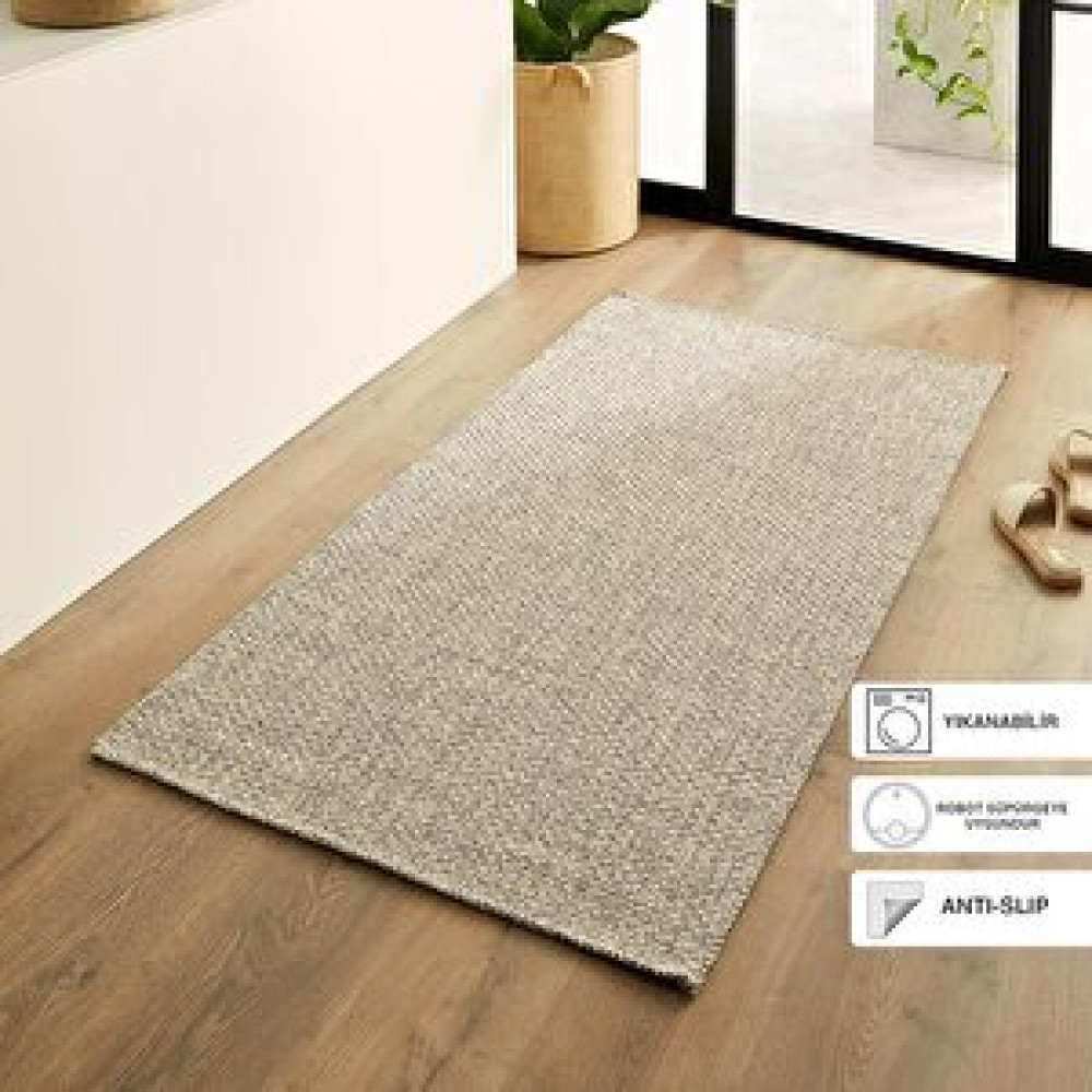 Ocean Home Textile Yıkanabilir Jüt Görünümlü Gri Renk Hasır Desenli Halı Kilim 80 X 150 Cm Kilim Fiyatı